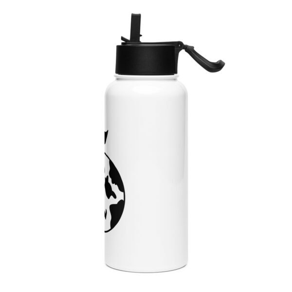 Stainless steel water bottle with a straw lid - Image 3